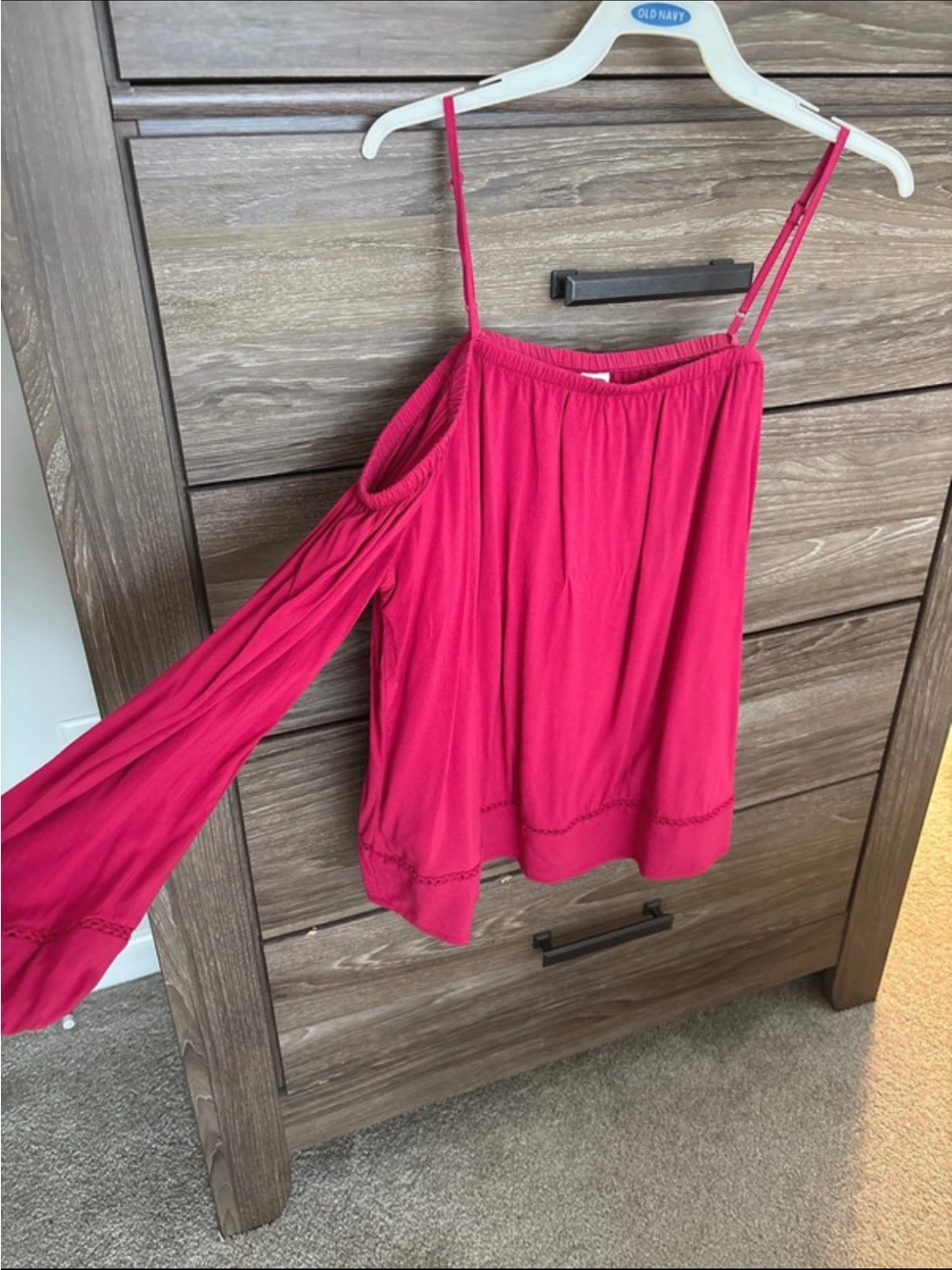 Old Navy Cold-Shoulder Spaghetti Strap Top - Hot Pink